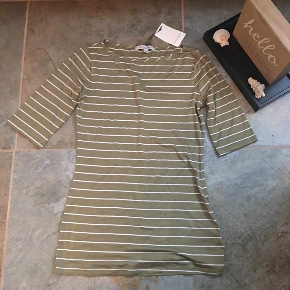 Green Envelope 3/4 sleeve tee in  size small